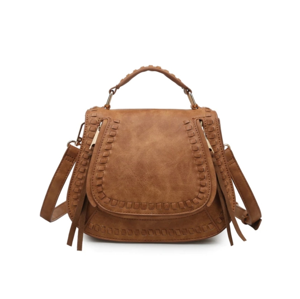 NWT- Urban Expressions - Vegan leather Crossbody - Saddle/Brown